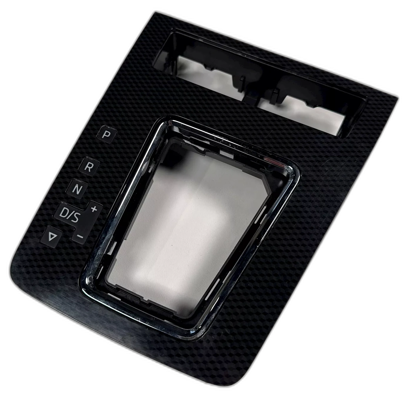 Rámeček řadící páky DSG, 5E1 713 203 AF, 5E1 713 203 P, SI7 černá carbon