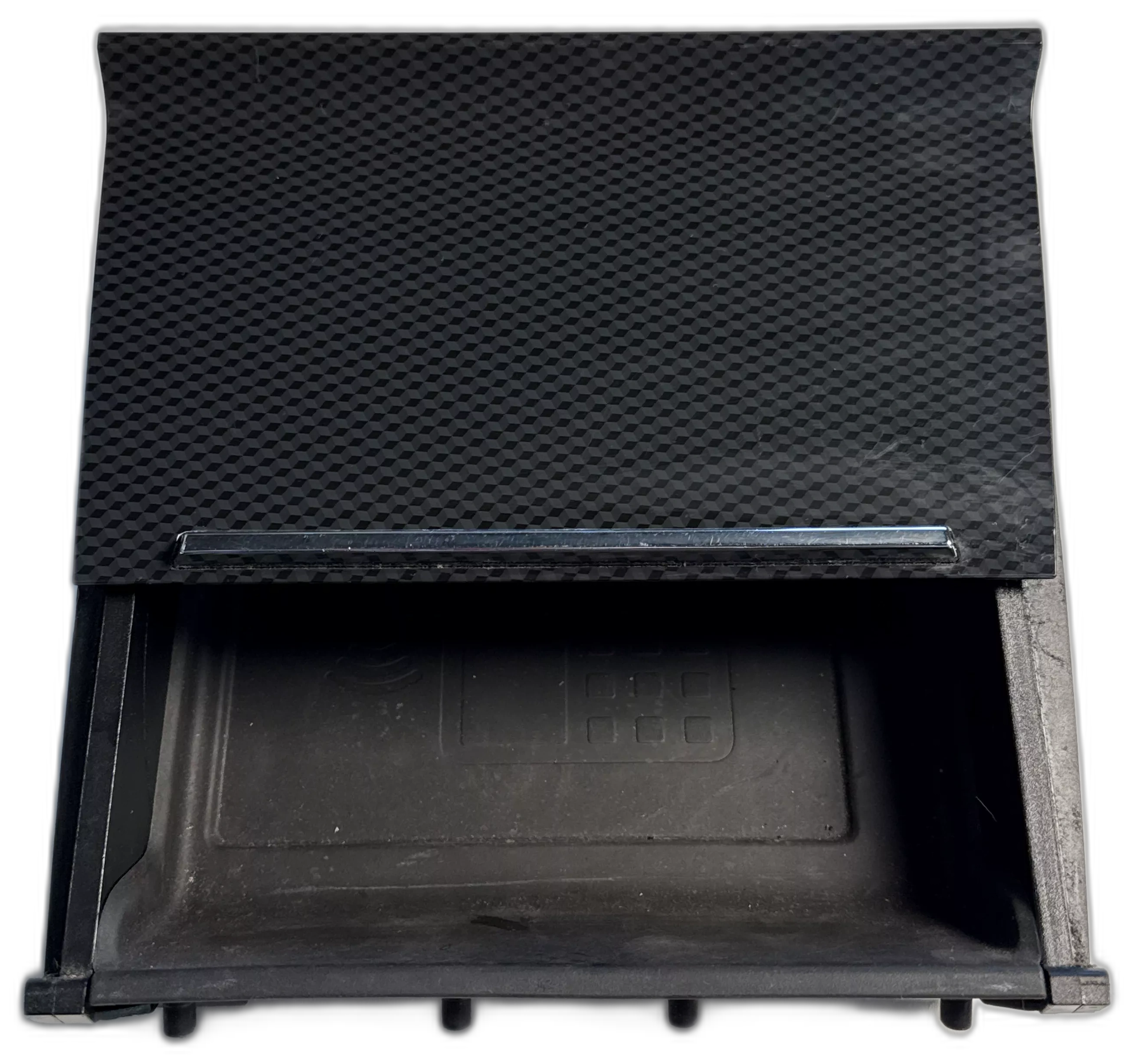 Odkládací schránka, 5E1 863 071 D, SI7 černá carbon + zesilovač 5E0 035 502