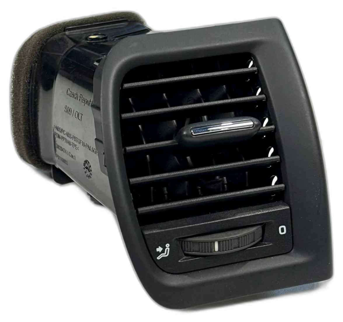 Výdech topení pravý, Škoda Fabia II / Roomster, chromový