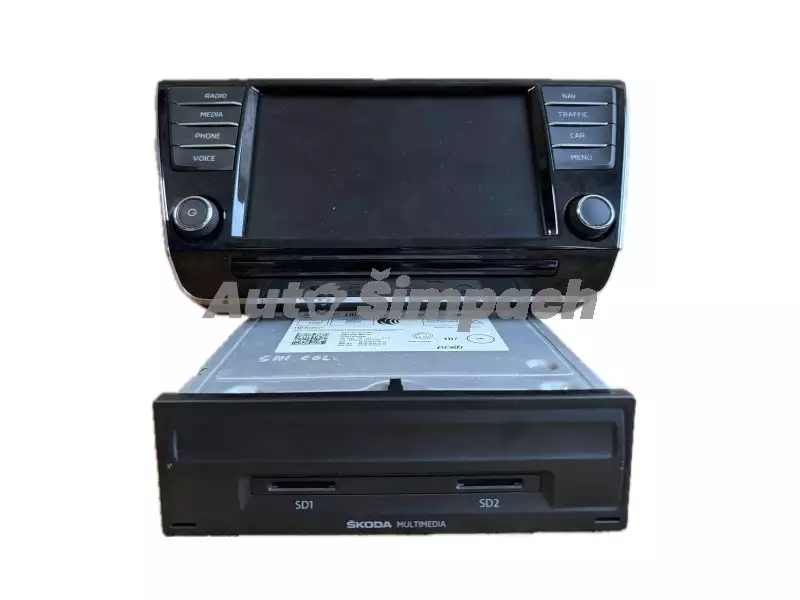 Rádio Columbus, 3V0 919 606, 5Q0 035 864 B, Škoda Superb III-3