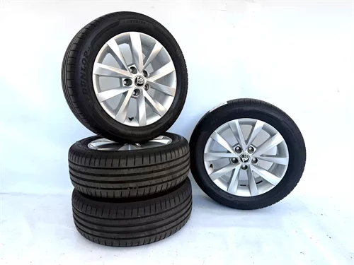 Alu kola Škoda ALCATRAS + Letní pneumatiky Dunlop 205/55 R16, LA98