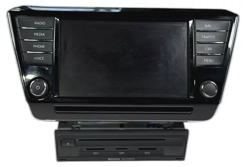 Rádio Columbus, 3V0 035 021 C, 3V0 919 606, Škoda Superb III