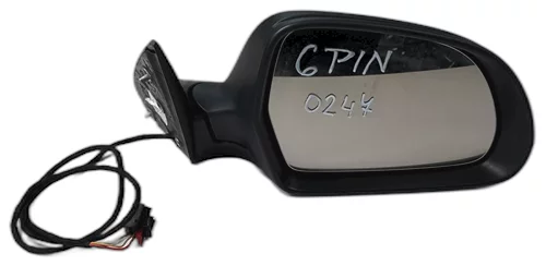 Zpětné zrcátko pravé, 6 PIN, Škoda Octavia II facelift, nelakované