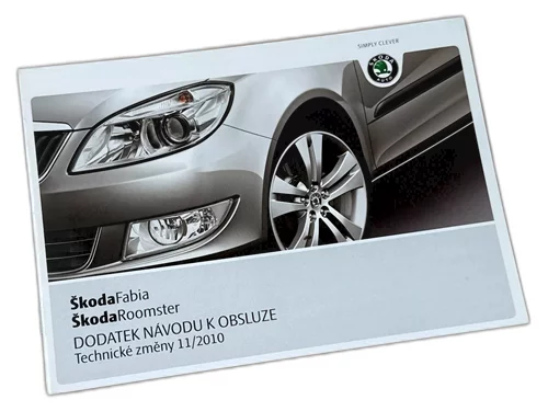 Dodatek návodu k obsluze, Škoda Fabia II / Roomster