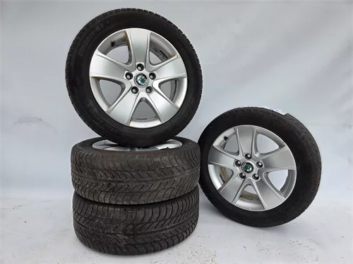 Alu kola Škoda CRATERIS + Zimní pneumatiky Sava 205/55 R16, ZA58