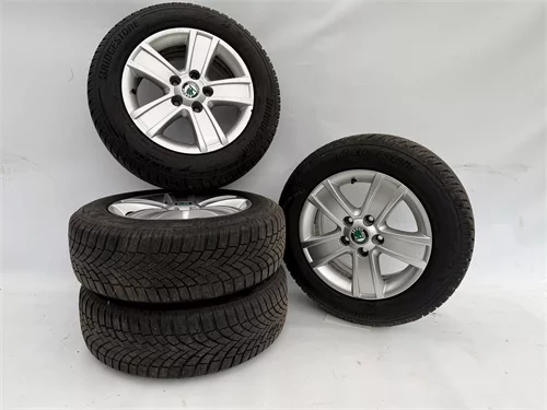 Alu kola Škoda PYXIS + Zimní pneumatiky Bridgestone 195/65 R15, ZA54