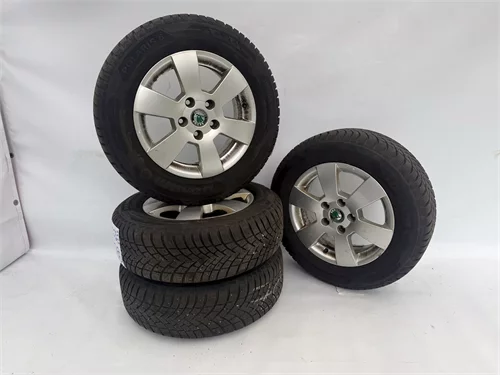 Alu kola Škoda ORION + Zimní pneumatiky Barum 195/65 R15, ZA59
